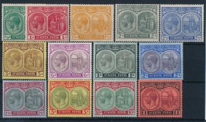 ST. KITTS-NEVIS 1920 KGV Badge set ½d-£1 wmk mult crown.