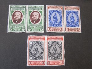 Paraguay 1940 Sc 379-81 pair MNH