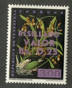 VENEZUELA 872 MNH BIN .25 FLOWERS