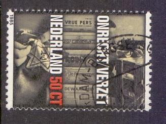 Netherlands  #665  used  1985  liberation 50c