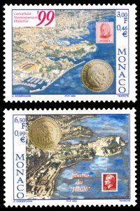 Monaco 1999 Scott #2138-2139 Mint Never Hinged