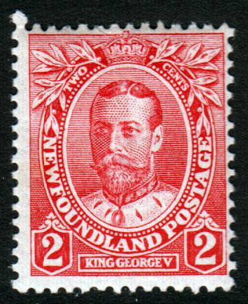 Newfoundland GV 1911 2c Carmine SG118 Mint Lightly Hinged MLH