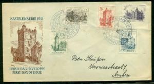 NETHERLANDS #B224-8 Castles Official FDC, Complete set, NVPH $440.00