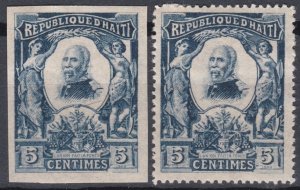 Haiti 1904 5c Blue Imperf/Perf President Nord Alexis  M/MINT