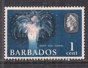 Barbados 1965 QE2 1 cent Coral SG 322 MNH  ( K404 )