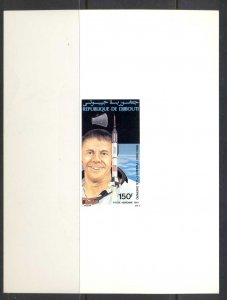 Djibouti 1981 Space Anniversaries, Shepard Deluxe proof ( corner fault LLC) M...