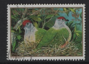 Cook Islands  #1018  used  1989  birds  WWF  65c