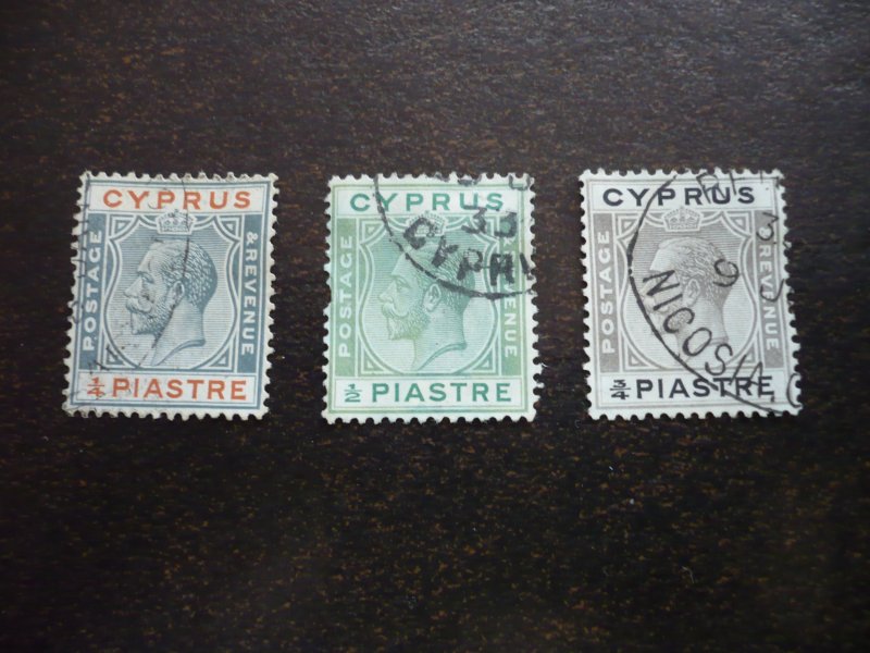 Stamps - Cyprus - Scott# 89, 91, 93 - Used Partial Set of 3 Stamps