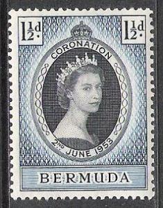 Bermuda #142 Coronation Issue MHR