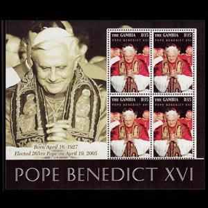 GAMBIA 2005 - Scott# 2973A S/S Pope Benedict NH
