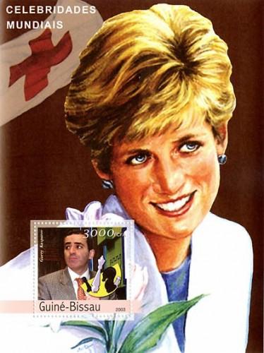 GUINEA BISSAU 2003 SHEET PRINCESS DIANA CHESS ROYALTY KASPAROV