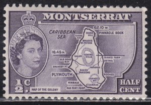 Montserrat 146 Map of the Island 1958