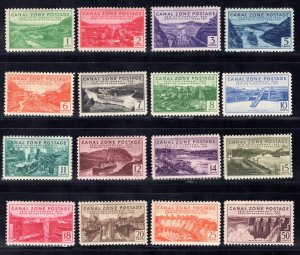 MOMEN: US STAMPS CANAL ZONE #120-135 MINT OG H LOT #84329