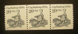 Scott 2463, 20 cent Cog Railway, PNC3 #1, MNH Transportation Coil Beauty