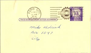 United States, South Dakota, Slogan Cancel