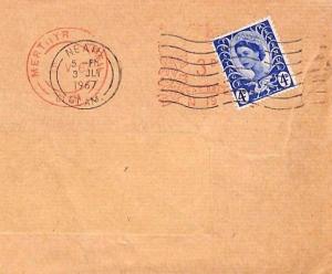 GB WALES REGIONAL *Merthyr* & *Neath* WILDINGS Cover Re-used Envelope 1967 BR5