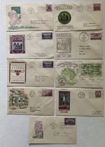 Group of 9 1930s cacheted FDCs [y9063]