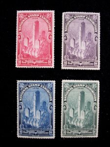 US - NAT'L PHILATELIC EXPO - 1934 - NEW YORK USA - SET OF 4 POSTER STAMPS