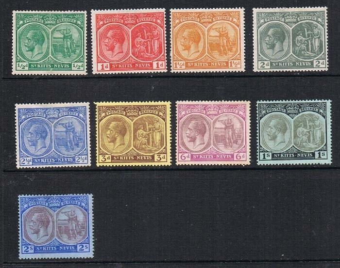 St. Kitts & Nevis 1920 Sc 24-32 MH