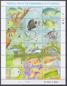 1990 Dominica 1292-1309ZB Marine fauna 11,00 €