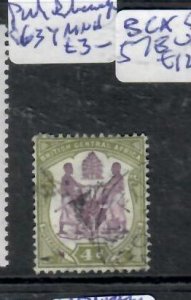 BRITISH CENTRAL AFRICA 4D  SG  57B  VFU     P0314B H