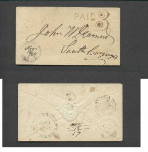 Canada-cover  #1701 - Stampless-Haldimand Cty-Decewsville,CW-24mm- Nov 16 1859-r