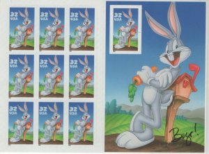 Scott 3137 - Bugs Bunny. Sheet Of 10. MNH. OG.   #02 3137sh10