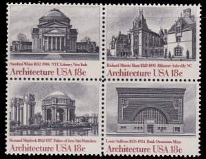 US 1928-1931, MNH Block of 4 - American Architecture