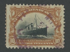 USA 299 - 10 cent Pan-American - F/VF Used with well placed CDS cancel