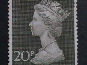 ​GREAT BRITAIN-1970   QUEEN ELIZABETH II- MACHINS USED 20P LARGE SIZE VF