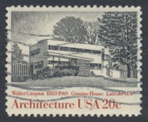 USA  SC# 2021  Used Gropius House Architecture Series  1982  see scan