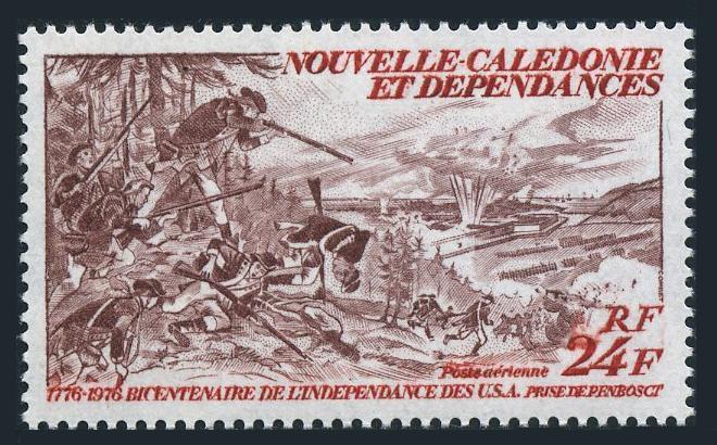 New Caledonia C131,MNH.Michel 579. USA-200,1976.Battle scene.