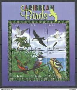 St.Kitts Fauna Caribbean Birds 1Kb ** Stamps Pk147