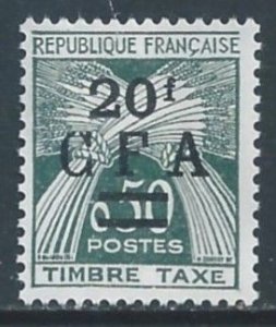 Reunion #J48 NH 50c France Postage Due Surcharged