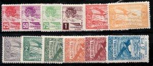 Rare : 1932 Andorra Airmail set of unissued stamps - Mint hinged Est $32.00