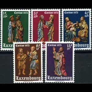 LUXEMBOURG 1973 - Scott# B292-6 Sculptures Set of 5 NH