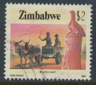 Zimbabwe  SG 679  SC# 513 Used Scotch Cart   see detail and scan