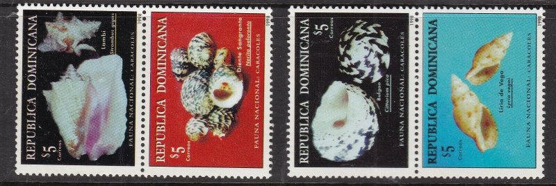 DOMINICAN REPUBLIC ^^^^better  MNH set  ( SEASHELLS ) $$@ dcc729dom