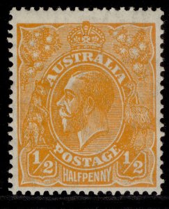 AUSTRALIA GV SG85, ½d orange, M MINT.