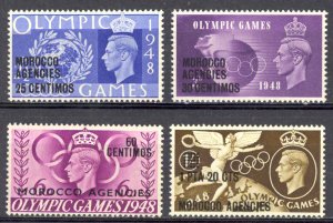 Great Britain Morocco Sc# 527-530 MNH 1948 Olympics