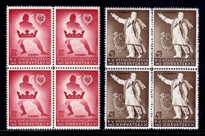 Croatia - Scott #B16-B17 - Blk/4 - MNH - A few gum bumps - SCV $8.00