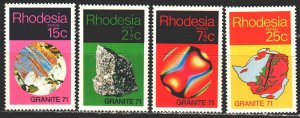 Rhodesia. 1971. 114-17. Minerals, geology. MNH.