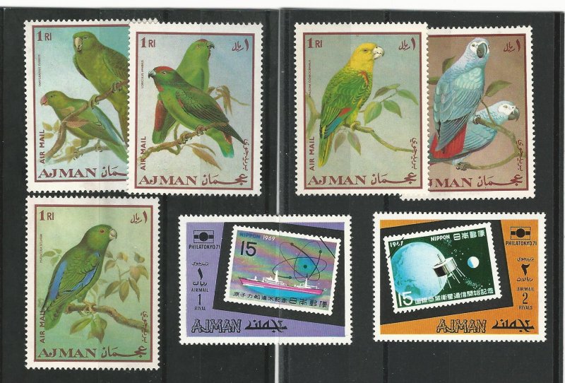 Ajman (United Arab Emirates) 1968-71 Better Mint NH Perf/Imperf/Souvenir Sheets