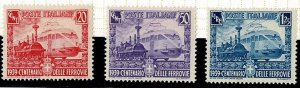 Italy #410-2 MNH cpl railroad