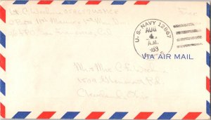 United States Korean War Soldier's Free Mail 1953 U.S. Navy 12867, Unit 5 11t...
