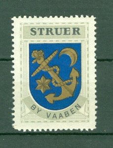 Denmark. 1940/42 Poster Stamp. Mnh. Coats Of Arms: Town, Struer. Anchor,Moon.