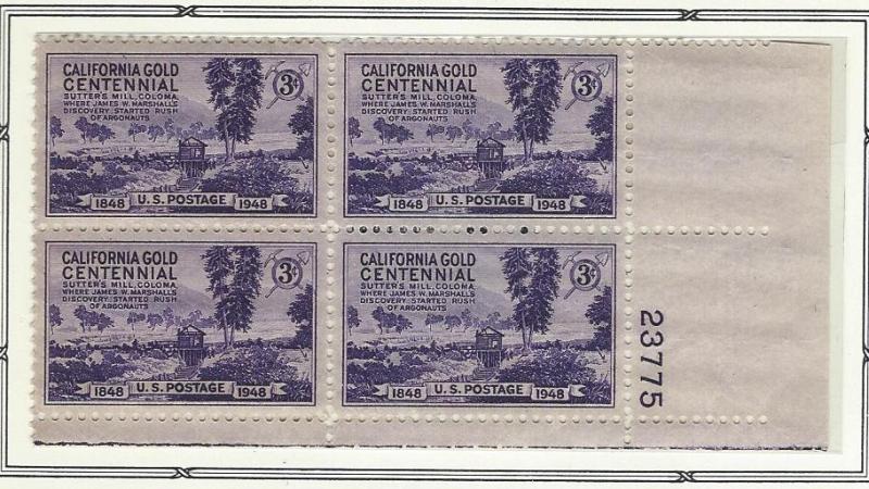 United States  Plate  Block of 4  mnh SC  954