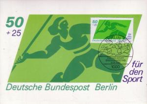Berlin FDC on card Sc# 9NB168 Javalen Throw L61