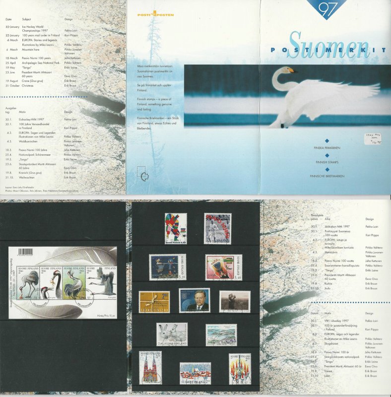 Finland, Postage Stamp, #1997 Used Postal Set, Birds, JFZ
