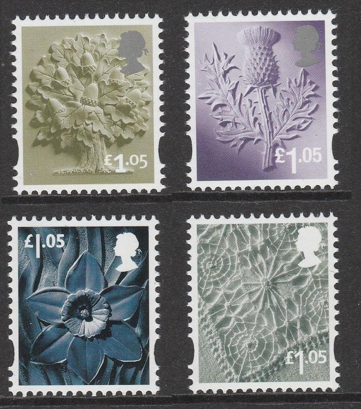 GB Country Definitive set (4 stamps) MNH 2016 